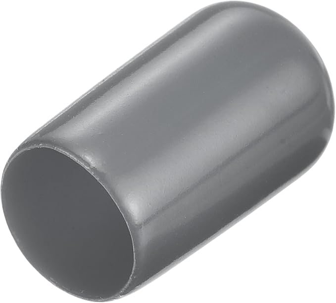 uxcell 20pcs Rubber End Caps 7.5mm ID Vinyl Round Tube Bolt Cap Cover Thread Protectors Dark Grey