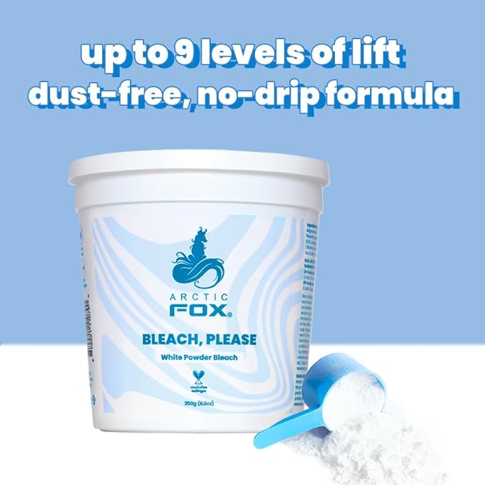 ARCTIC FOX Bleach Please, White Powder Bleach 8.8 oz Tub (0.5 lb) Perfect for bleach bosses with big hair goals.