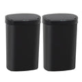 Automatic Motion Sensor Bathroom Trash Can with Lid, 13 Gallon Touchless Trash Bin, Smart Dog Proof Garbage Can, Touch Free Waste Basket for Toilet, Office, Bedroom,Black,2