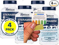 Pack of 4 (600 Tab) Steramine Sanitizing Tablets w/ 30x QT-10 Test Strips by FryOilSaver Co., Steramine Multi Purpose Contact Solution Sanitizer Tablets for Gym, Hotel, Bar, Restaurants & Food Service