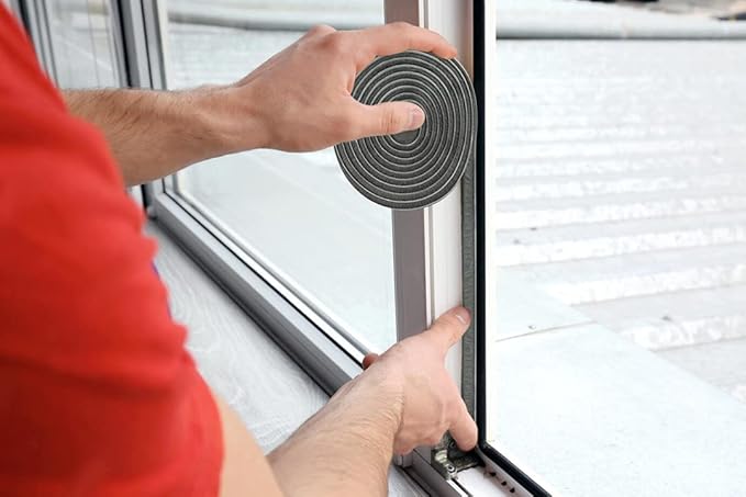 39.4FT Brush Weather Stripping, Neat Pile Self Adhesive Seal Strip for Windows and Door, Weatherstrip for Soundproofing, Windproof, Dustproof, Stronger Stickiness, 0.35'' Wide x 0.35'' Thick, Grey