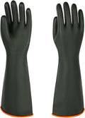 North Tower Heavy-Duty Latex Chemical Resistant Gloves - Reusable Long Rubber Dishwashing Gloves with Forearm Protection for Men - Waterproof, Industrial Safety Gear,18“，1 Pair