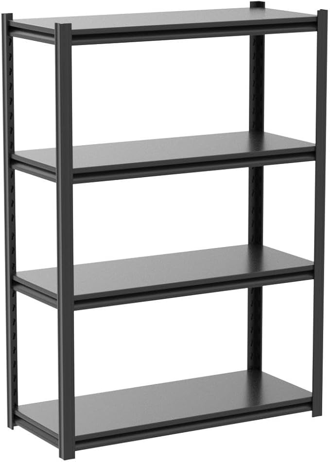 Raybee 40" W Garage Shelving Heavy Duty Storage Shelves 56.9" H Metal Shelving Heavy Duty Load 1600LBS Adjustable Metal Shelves for Storage for Pantry Kitchen 40" W x 19.1" D x 56.9" H