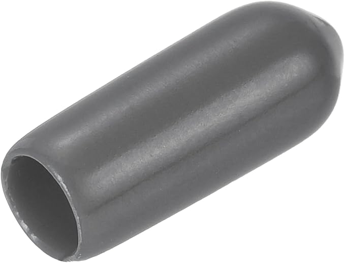 uxcell 20pcs Rubber End Caps 5mm(3/16") ID Vinyl PVC Round Tube Bolt Cap Cover Screw Thread Protectors Dark Grey