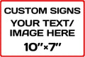 Aluminum Weatherproof Metal Sign - Multiple Sizes Custom Personalized Text and Picture, Traffic Regulation Horizontal Street, Hazard, Garden, Door, Customised Business