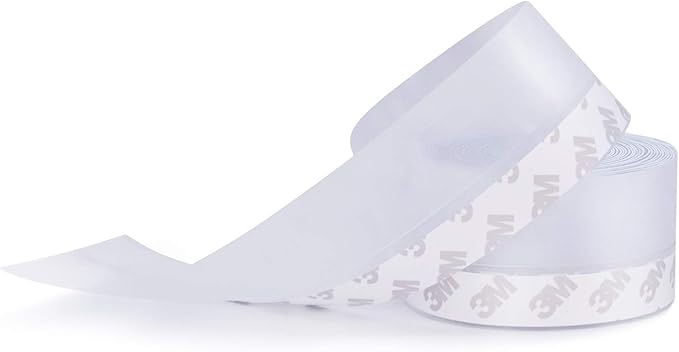 TAROSE Weather Stripping, 33 Feet, Transparent, 45MM, Silicone, Door Seal, Window Seal