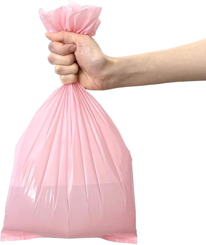 BOS Amazing Odor Sealing Baby Diaper Disposal Bags - Durable and Unscented [Size: M, Color: Pink] (90 count, Pack of 1) (90 Bags)