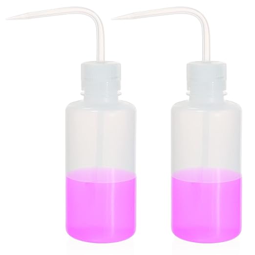 New Releasedd Thick Wall 500ml/17OZ Squeeze Bottle Set 2pcs - Versatile Durable Plastic Wash Bottles for Lab Use and Plant Watering