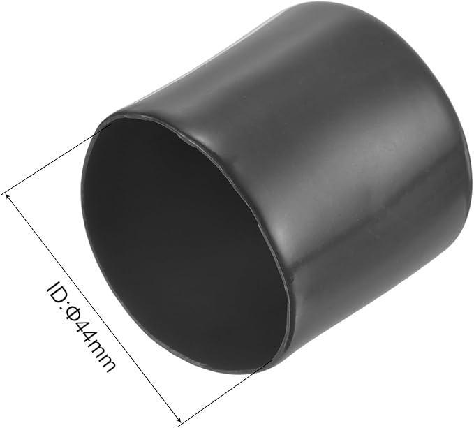 uxcell 20pcs Rubber End Caps 44mm(1 3/4") ID Vinyl Round Tube Bolt Cap Cover Thread Protectors Dark Grey