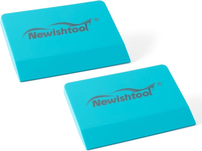 NEWISHTOOL Soft Silicone Small Squeegee for Vinyl, 2 PCS PPF Tools Window Tinting V-Blade Scraper for Window Film Application, Car Paint Protective Film Installation & Water Removal
