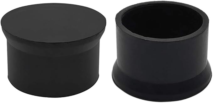 Flyshop Furniture Table Covers Non-Slip Heavy Duty Rubber Leg Tips Chair Leg Caps Floor Protector Round Black 4PCS Size 50mm, 2"