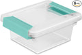 Sterilite 6-Pack Clip Box, Clear Storage for Crafts, Supplies and Office Items, Mini