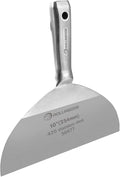 ROLLINGDOG 10 inch Putty Knife - 420 Stainless Steel One Piece Drywall Joint Knife Mirror Polished Blade for Drywall, Painting