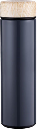 15oz Water Bottle Stainless Steel Thermos Flask - Insulated Vacuum, Leak Proof, Keeps Drinks Hot/Cold - Ideal for Coffee, Tea, Water - Grey