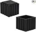 Flyshop Anti-Skid Non-Marking Synthetic Rubber Patio Chair Table Leg Caps Square Furniture Covers 20pcs, Black, 25 mm x 25 mm, 1" x 1"