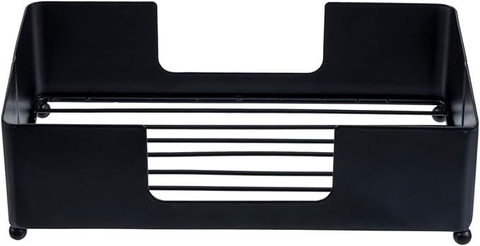 MyGift Modern Matte Black Metal Folded Paper Towel Holder for Commercial & Guest Bathroom, Sink Countertop or Vanity Table Disposable Napkin Storage Tray, Fits Multifold Towels up to 9.2 x 4.5 Inches