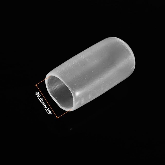 uxcell 20pcs Rubber End Caps 9.5mm(3/8") ID Vinyl PVC Round Tube Bolt Cap Cover Screw Thread Protectors Clear