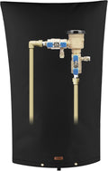 TOHONFOO Backflow Preventer Pipe Insulation Cover (5°F) - Irrigation Sprinkler Valve Insulated Pouch - Water Well Pump Cover - Sturdy 5 Layers for Winter Freeze Protection, 22" W x 34" H, Black