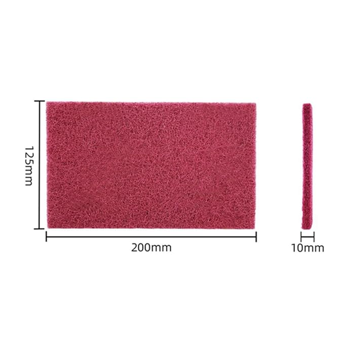 3M Scotch Brite 7447 Very Fine Grade General Purpose Sanding Hand Pads 6Pcs 200 x 125mm/8" x 5" Red