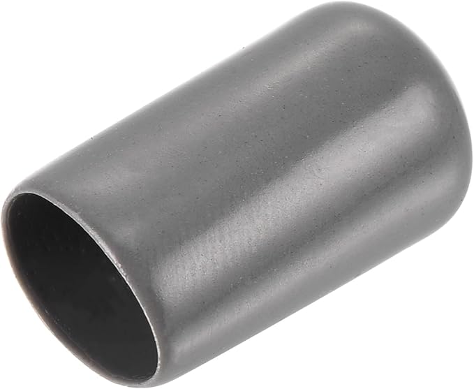 uxcell 20pcs Rubber End Caps 11mm ID Vinyl PVC Round Tube Bolt Cap Cover Screw Thread Protectors Dark Grey