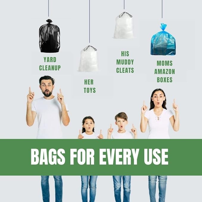 Plasticplace 64-65 Gallon Recycling Trash Bags For Toter │1.5 Mil │ Blue Heavy Duty Garbage Can Liners │ 50” x 60” (50 Count)