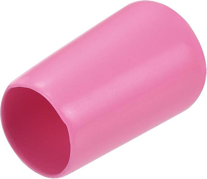 uxcell 20pcs Rubber End Caps 12mm(1/2 inch) ID Vinyl PVC Round Tube Bolt Cap Cover Screw Thread Protectors Pink