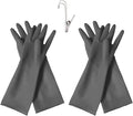 HOMSSEM Dishwashing Gloves - 2 Pairs Premium Rubber Gloves for Cleaning - Urban Gray, Green, Blue