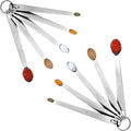 2 Pack Teaspoon Measuring Spoons, 1/4 tsp, 1/8 tsp, 1/16 tsp, 1/32 tsp, 1/64 tsp Mini Measuring Spoons Set, Stainless Steel Cooking Baking Tiny Measuring Spoon for Powders, Spices, Salt
