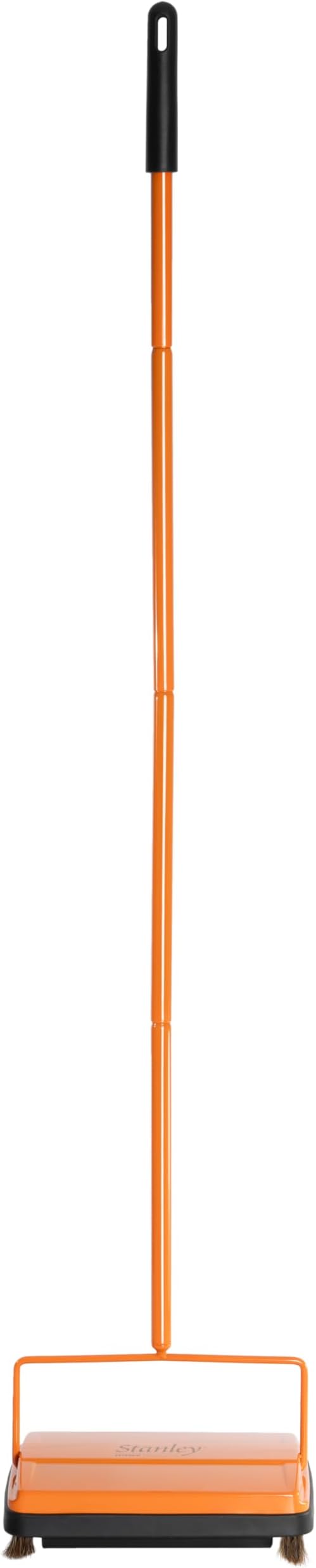 STANLEY HOME PRODUCTS Electrostatic Carpet & Floor Sweeper - Heavy Duty Lightweight Floor Cleaner - Suitable for Smooth Floors and Low Pile Rugs & Carpeting No Electricity Needed (Deep Orange)