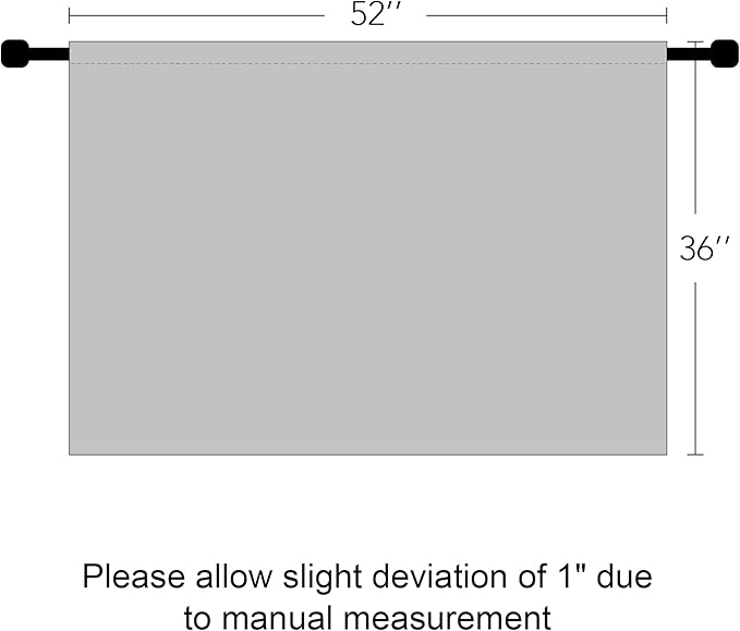 RYB HOME Short Curtains for Bedroom - Room Darkening Curtains Thermal Insulated Sunlight Block for Kitchen Cabinet Basement Bathroom Window Covering, W 52 x L 36, Beige, 2 Panels