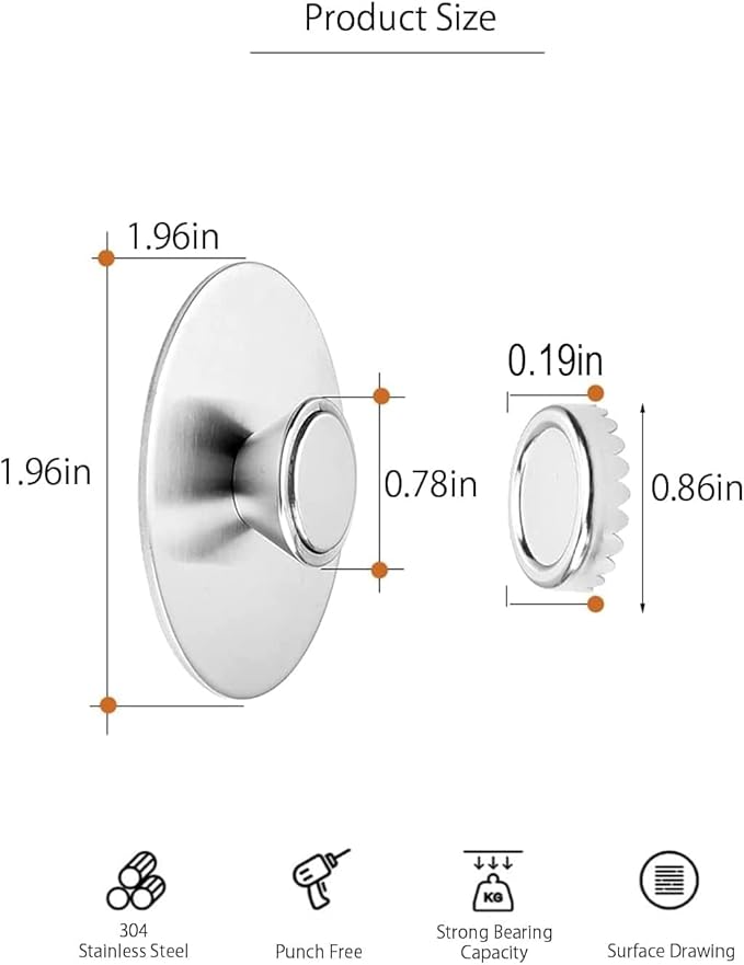 Magnetic Soap Holder Self Draining, 1Pcs Bar Soap Holder for Shower Wall, Stainless Steel Soap Savers for Bar Soap, Kitchen/Bathroom Soap Dishes, Easy Clean Soap Holders (Silver)