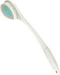 BEDELITE Back Bath Brush Long Handle for Shower - Soft Shower Brush for Men & Women,Back Brush Scrubber(16.4" Long), Skin Exfoliator for Bath Scrubber Body Brush(Ivory)