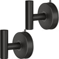 DGYB Large Suction Cup Hooks Black Stainless Steel Suction Shower Hooks for Loofah Set of 2 Towel Hook 11 Lb No Drill Hook for Bathroom