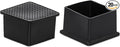 Flyshop Flexible Anti-Scratch PVC Patio Chair Table Leg Caps Tips Floor Protectors Square Furniture Covers, 20pcs, Black, 50 mm x 50 mm, 2" x 2"