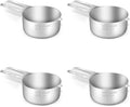 4PCS 1/2Cup (120ml, 4oz) Single Measuring Cup, Stainless Steel Measure Scoop, Metric and US Measurement, Dishwasher Safe