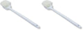 SPARTA Plastic Large Scrub Brush, Kitchen and Utility Brush with Long Handle for Cleaning, 20 Inches, White (Pack of 2)