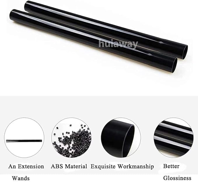 3 Pcs 1.25inch 32mm Vacuum Extension Wand 1 1/4" Plastic Wand Pipe for Vacuum Cleaner Replacement Tubes Extend to 14.6 inch Long