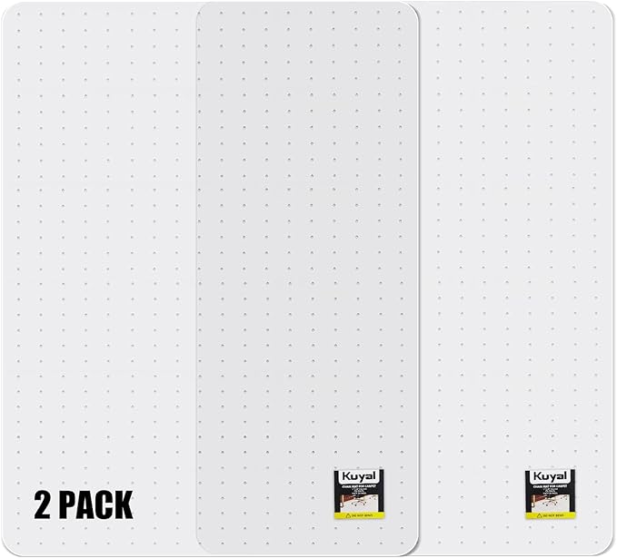 Kuyal Office Chair Mat for Carpet, 2 Pack 36x 48 Clear Heavy Duty Computer Chair Mat, Under Desk Protector Carpeted Floors Mat, Easy Chair Movement,Ship Flat