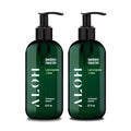 ALŌH Sanitizing Hand Gel 2-pack | Lemongrass + Aloe | 70% Alcohol Hydrating Hand Sanitizer Gel with Essential Oil, for Kids & Adults | 8oz Size Bottle (Set of 2)