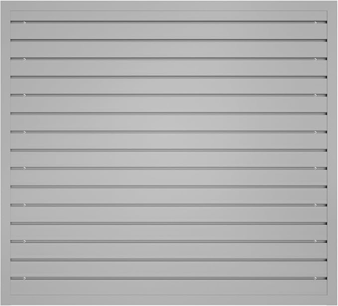 NeatiEase Slatwall Panel Wall Storage Systems, 4 x 4ft Slat Wall Paneling Garage Wall Organizer, Heavy Duty Wall Mounted PVC Wall Rack (Gray)