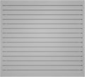 NeatiEase Slatwall Panel Wall Storage Systems, 4 x 4ft Slat Wall Paneling Garage Wall Organizer, Heavy Duty Wall Mounted PVC Wall Rack (Gray)