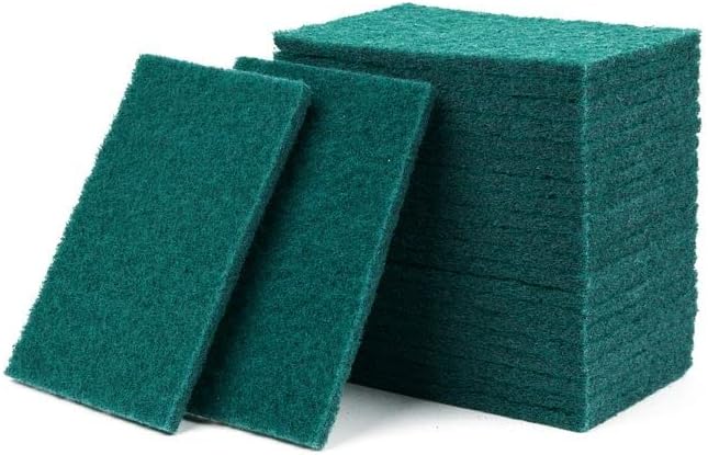 50 Pack Heavy Duty Green Scouring Pads 4x6 Inch – Large Non Scratch Scrub Pads Bulk for Kitchen, Dishes, Pots, Pans, Grill & Household Cleaning – Reusable Multipurpose Scrubber Pads