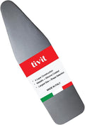 TIVIT Ironing Board Cover 12 x 41, Made in Italy. Pro Grip Pad Covers w/3 Fastener Straps & Pull Bungee Cord - Durable Scorch & Stain Resistant Padded Layers, Heat Reflective AlumiTek PRO Top Coat