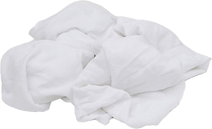 Premium White T-Shirt Cleaning Rags (2 lbs. Bag - Pack of 12) – White Cotton Rags for Cleaning, Staining, Painting, Oil, Grease & Dust Removal – Shop Rags Bulk for Multipurpose use