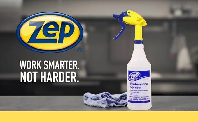 Zep Professional Sprayer Bottle - 32 oz (Case of 9) - HDPRO9 - Versatile Adjustable Nozzle Spray Bottles With A Fine Mist or Powerful Spray; Refillable Spray Bottle For Diluted Concentrate, Chemical