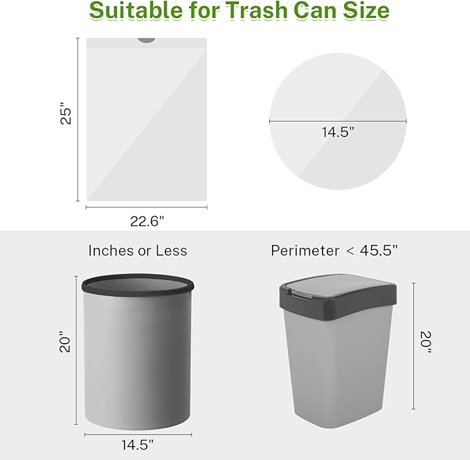 10 Gallon Trash Bags Drawstring, 1 Mil Thick White Garbage Bag for Office Kitchen, 75 Count