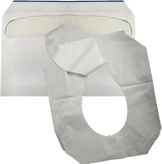 2500 Paper Toilet Seat Covers - Thick Flushable Half-Fold Paper Disposable Toilet Seat Dispensers Cover Liners for Travel & Public Restroom Toilet Bowls (2500)