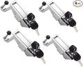 4Pcs Compression Latch Lock Trigger Latch Lock Zinc Alloy Adjustable Lever Hand Operated Compression Latches Flush Mount Silver