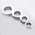 Shower Drain(4 Pack), Bathtub Drain Cover, Sink Tub Drain Stopper, Sink Strainer for Kitchen and Bathroom, Hair Stopper for Bathtub Drain Cover Size from 1.5'' to 4.45''. (Silver-Round Hole)