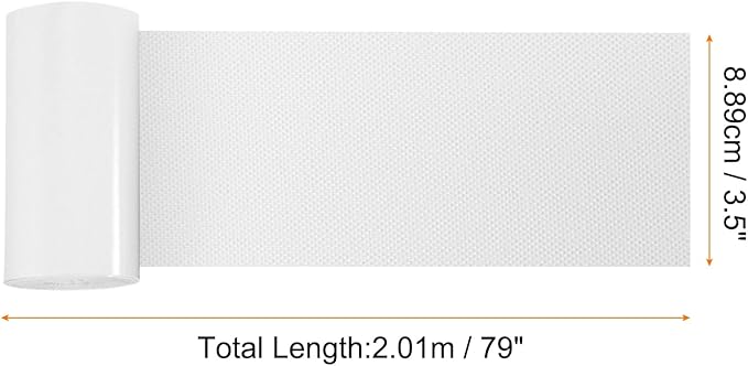 Repair Patches Repair Tape Self-Adhesive DIY Repair Patch Linen Gear Patch for Sofa, Furniture, Chair, Clothing,Tents,3.5x79 Inch,White